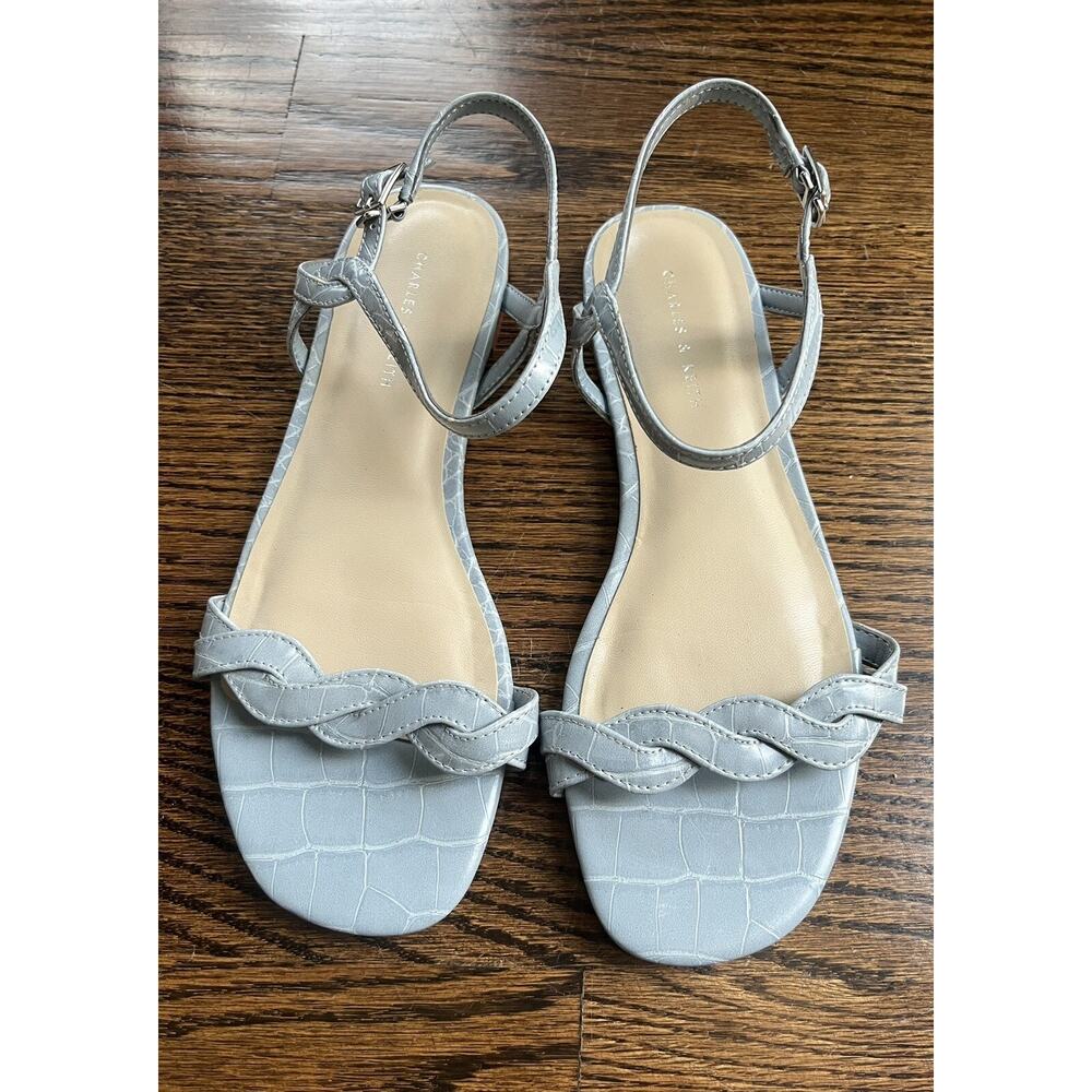 Charles and Keith powder blue strappy sandals Sz. 36 NWOB